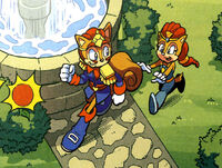 Sally playing with her father as a child.