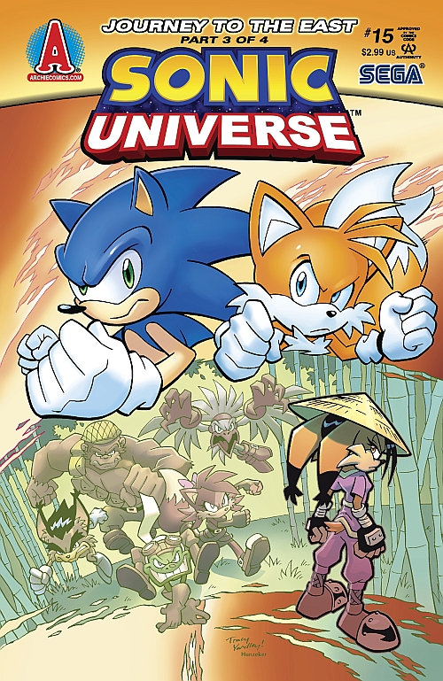 Imitates every action Sonic does to persue him further, and get's  physically pissed off when those actions do nothing. (Boom Universe). ( Classic Universe) Comics) (Archie Comics), movie) Forced Mighty to give hima