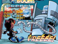Sally encounters one of Eggman's traps.