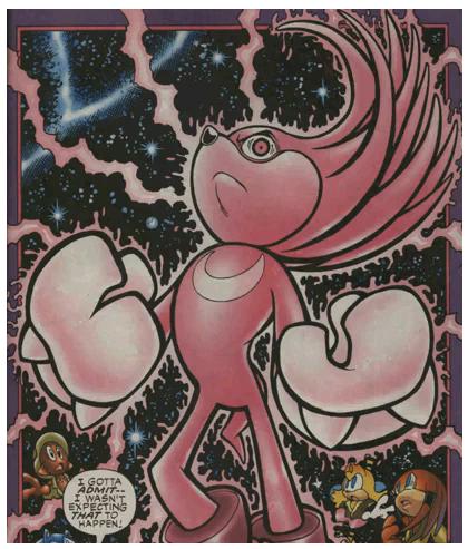 Super Sonic vs Hyper Knuckles, Mobius Encyclopaedia