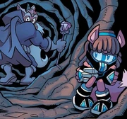 Lyco hides while following Naugus.