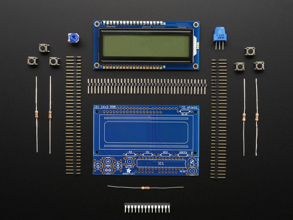 Adafruit 16x2 LCD Shield with Keypad | Arduino Wiki | Fandom