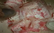 In a closet they find many empty blood packs!