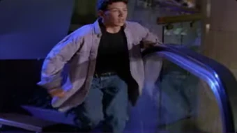 Ross runs back up the stairs