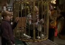 Shelley is found locked in a cage