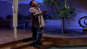 Ross catches coins raining down