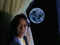 Jed exposing the full moon to him, to prove he is dangerous