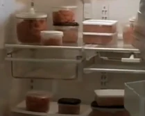 Snooping around the neighbor's house and finding the fridge full of raw meat