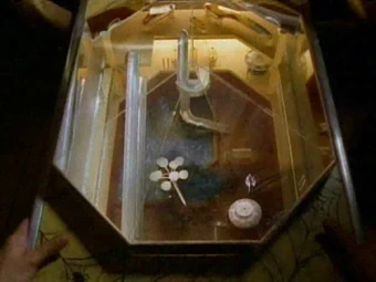 Ross is trapped in the pinball machine