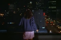 Meanwhile the Vampire has chased Amanda all the way up to the roof!