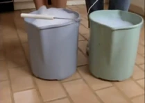 Amanda and Beth are punished by cleaning off vandalism and graffiti in the bedroom next door