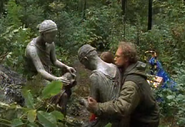 Henry and Julie returns the boy statue to the Maiden