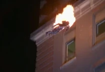 Then falls to his doom