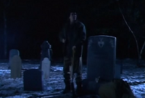 Sure enough, Mr. Doyle is visiting his wife's grave, but they just think he's playing along with her prank