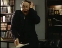 Mr. Taylor having a severe earsplitting headache when Augie's watch went off