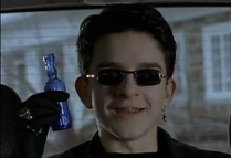 Before going in, Adder examine his bottle of Raven's blood with nightshade and mandrake a Romanian delicacy that no vampire can resist and it smells horrible!