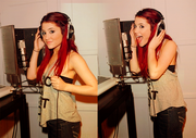 Ariana in the studio