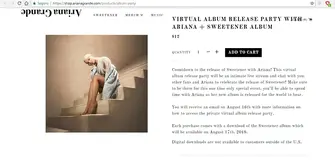 Product page on Grande's webstore