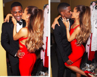 Ariana & Big Sean kissing at a very grammy christmas