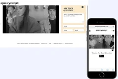 Website appearance during the event