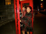 October 17, 2011 ari & danielle in a phone booth
