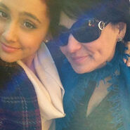 Ari and her mom in london on october 4, 2011