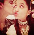 Jordan kissing Ariana