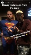 Scooter Braun as Superman and Pharrel Williams on Studio (1)