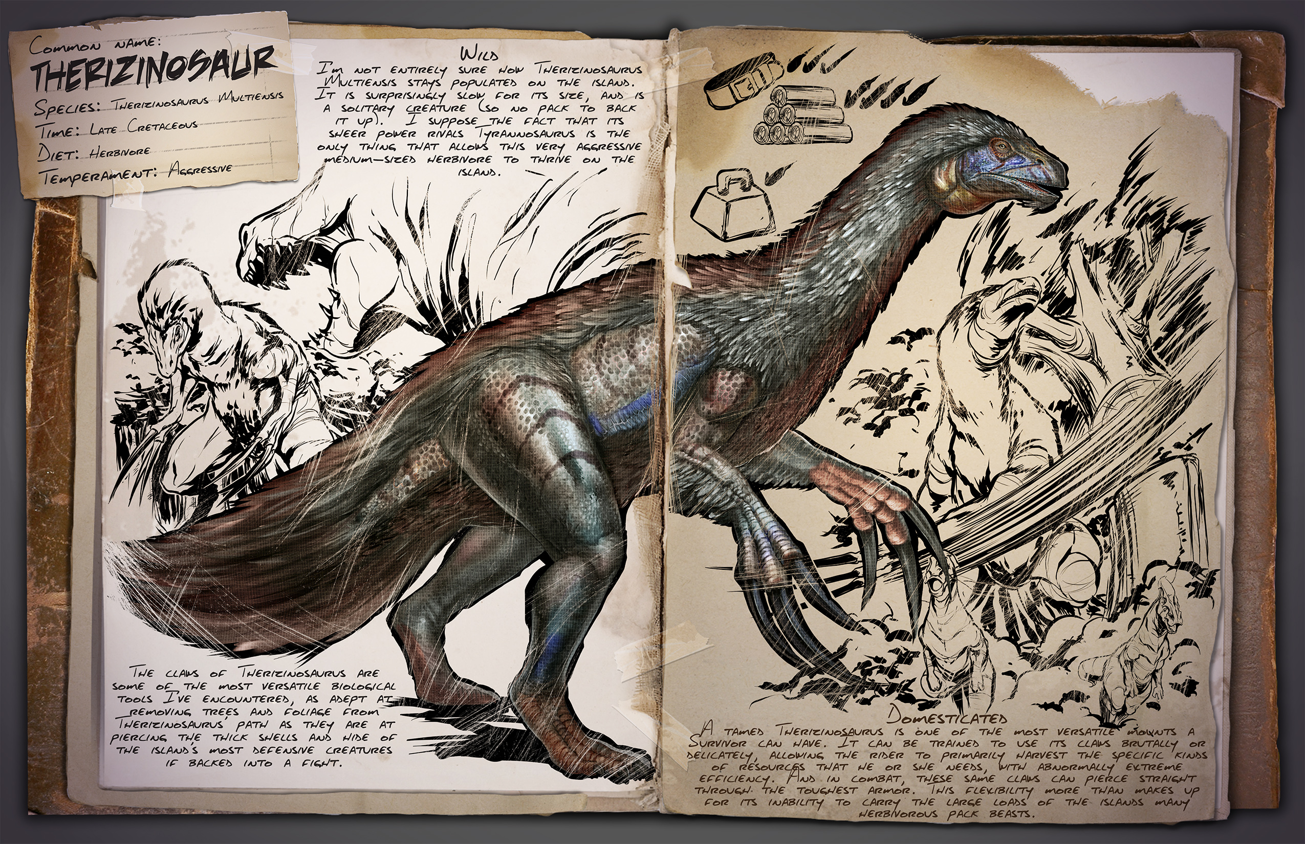 Therizinosaurus Ark Survival Evolved Wiki Fandom