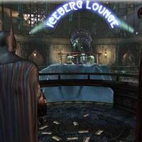 Batman vs. Penguin at the Iceberg Lounge in Arkham City.