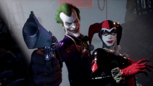 Joker and Harley after being defeated by Batgirl and Robin