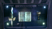 His equipment in the evidence case.