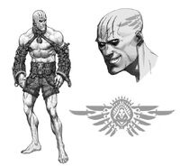 Victor Zsasz Concept Art in Arkham Asylum