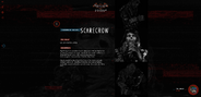 Scarecrow's Bio on the Arkhamverse Website