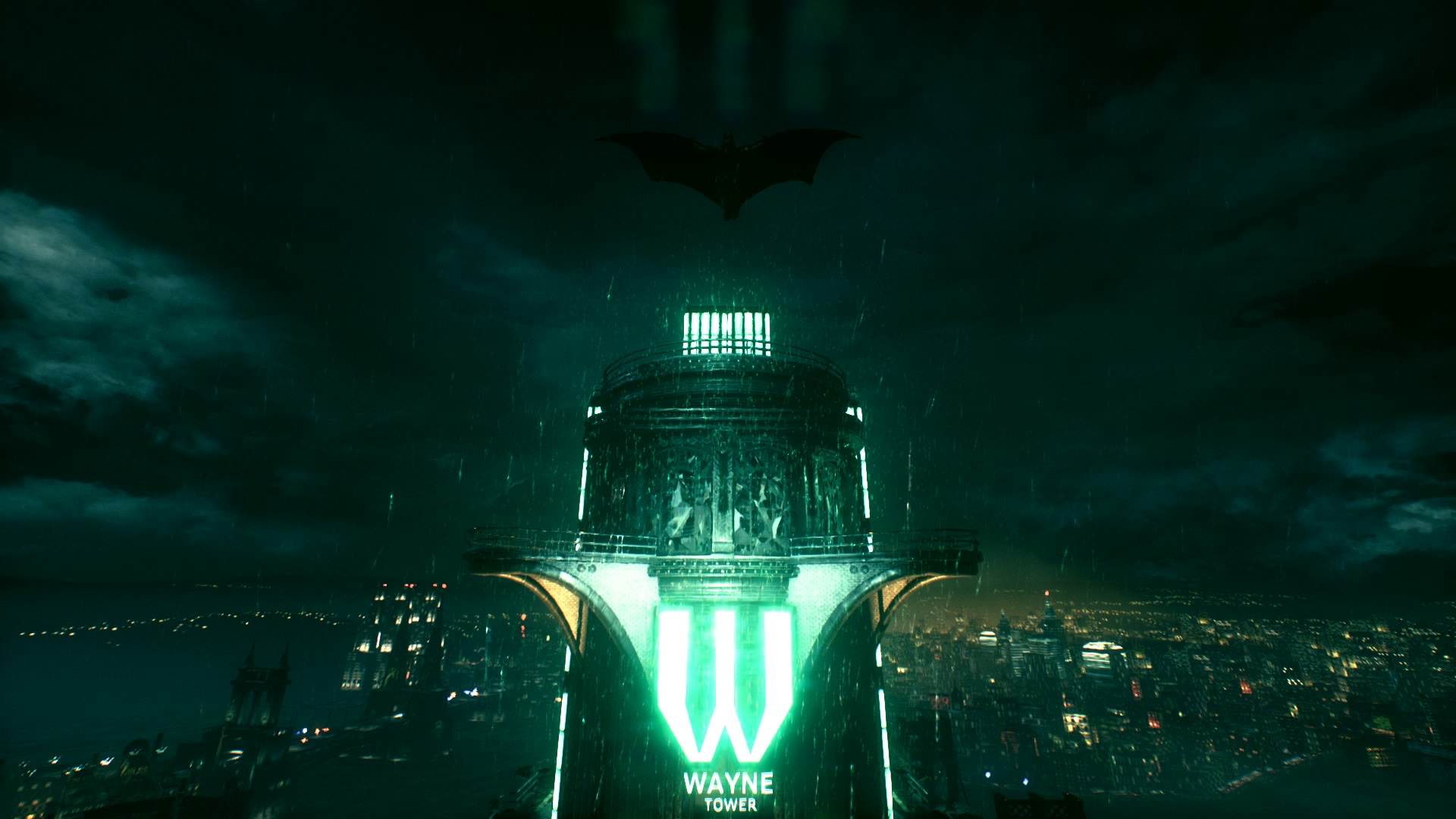 gotham skyline batman arkham knight