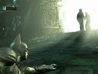 A drugged Bruce hallucinates about his parents in the sewers of Arkham City