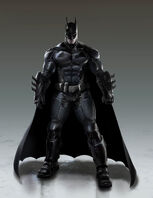 Batman with a black/gray Utility Belt in Arkham Origins