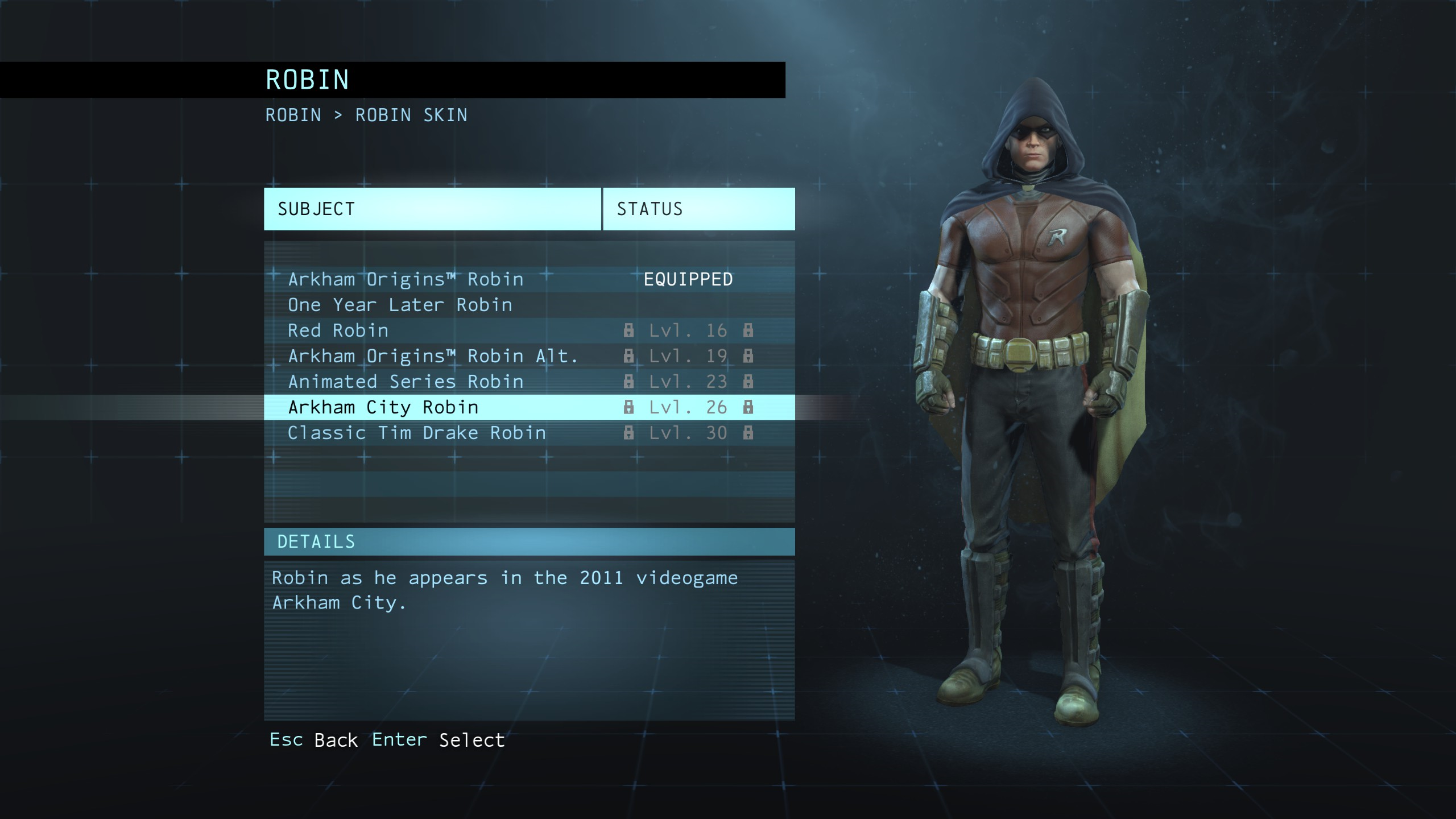 Animated Batman Begins skin mod for Arkham City by