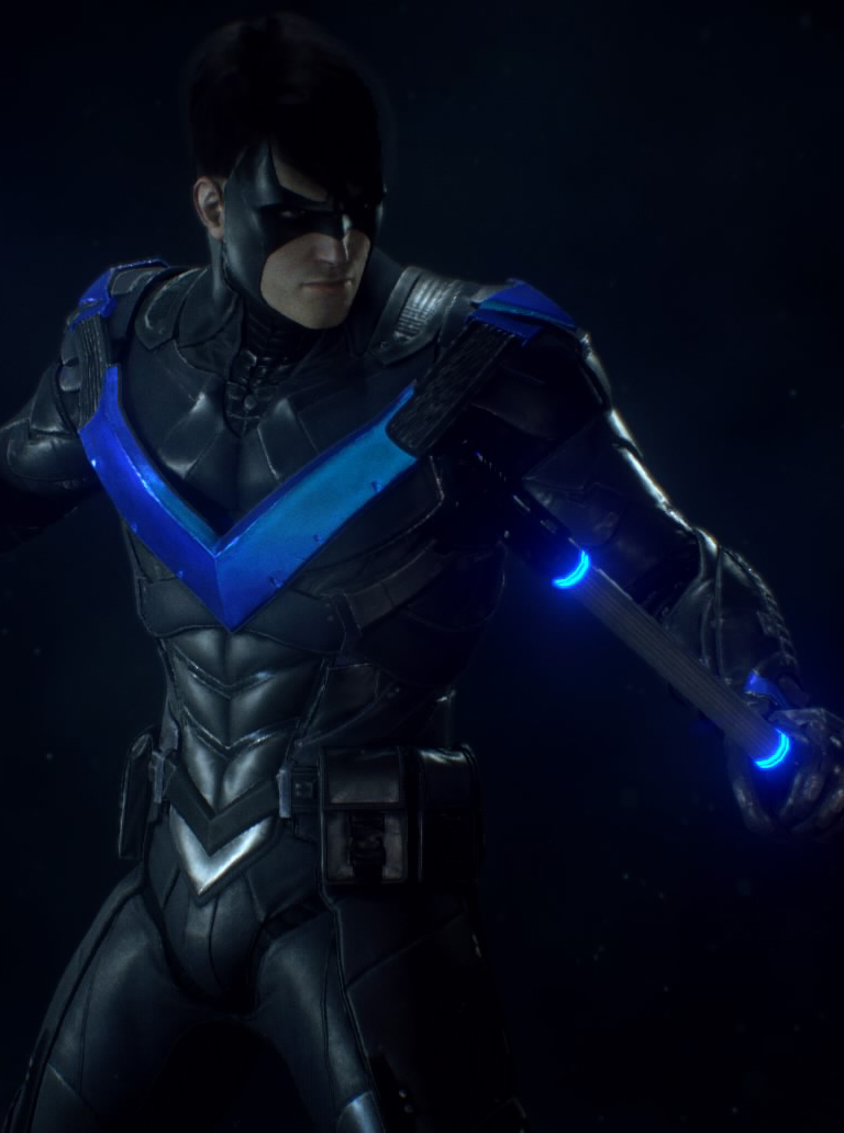 nightwing arkham city red