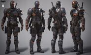 Deathstroke's Suit Concept Art Arkham Origins.