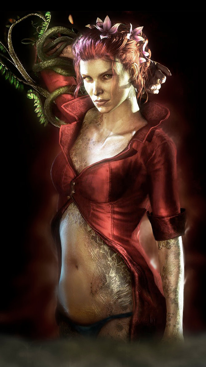 poison ivy arkham asylum concept art