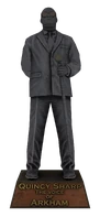 Quincy Sharp's somewhat egotistical statue as seen in the Arkham Mansion at Arkham Asylum.