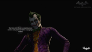 The Joker taunting Batman in Batman: Return To Arkham.