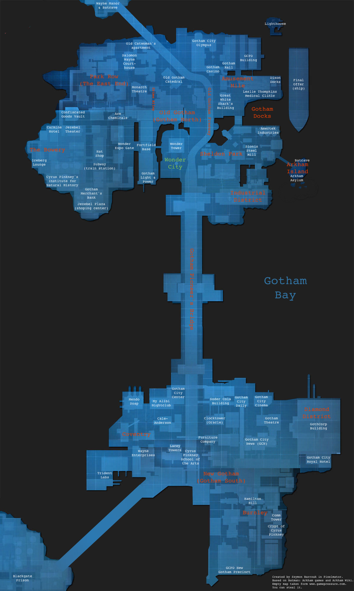 gotham city map minecraft 1.7.10