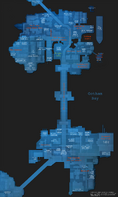 Map of Gotham City as featured in Arkham City and Arkham Origins