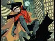 A younger Jason Todd as Robin