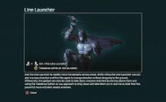 Line Launcher Description in Arkham City.