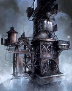 Wonder Tower Concept Art Arkham City.