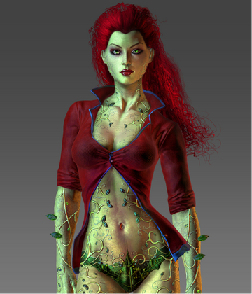 poison ivy arkham asylum concept art