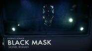 Black Mask's display case in the Evidence Room at the GCPD Lockup in Arkham Knight